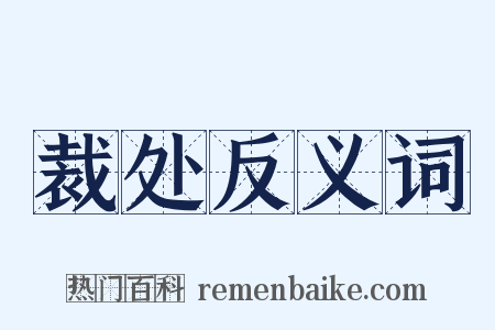 裁处反义词是什么意思的图片